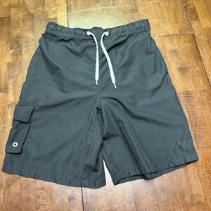 Disney Parks Mickey Mouse Black & White Swim Trunks Mens Size L Elastic Shorts